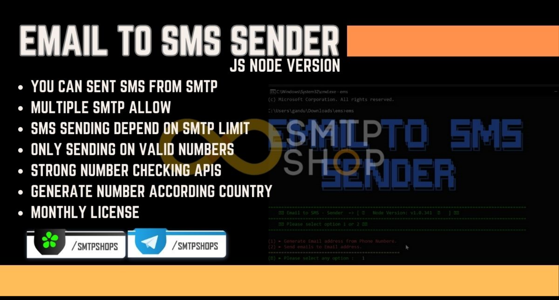 Email To SMS Sender (Node Version)