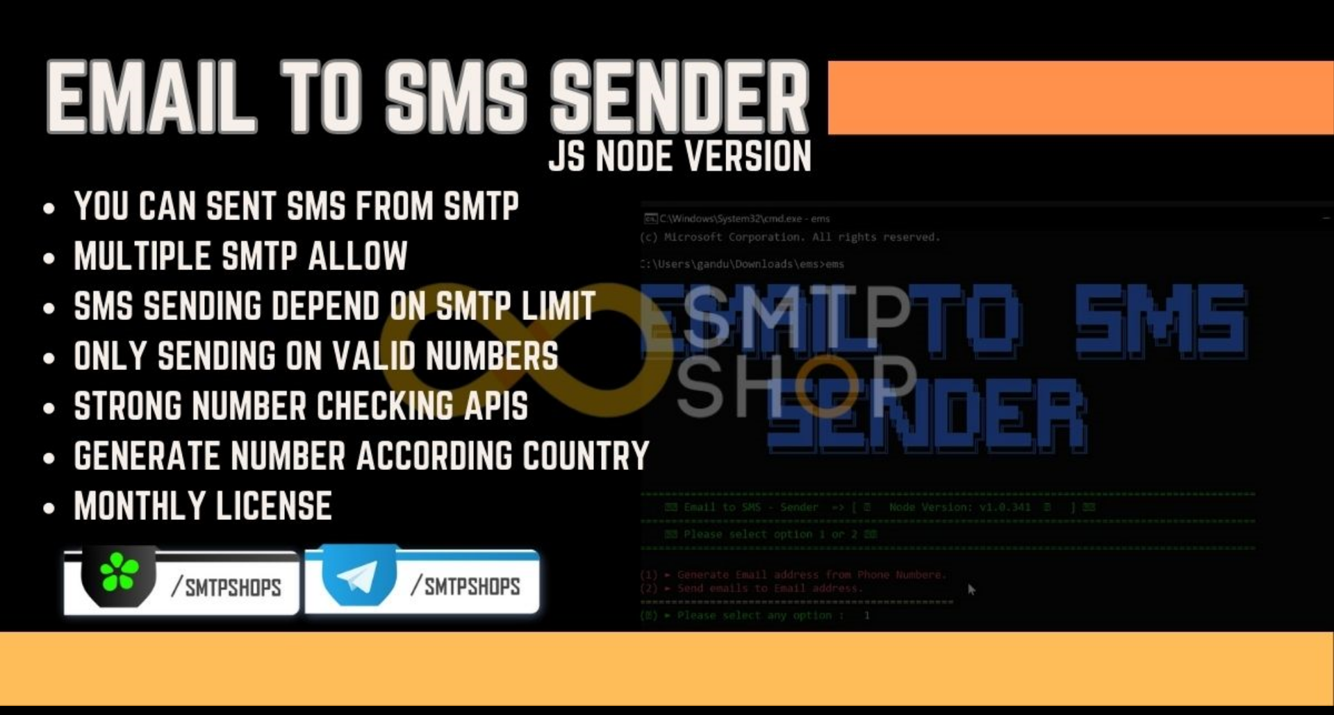 EMAIL TO SMS SENDER (NODE VERSION)